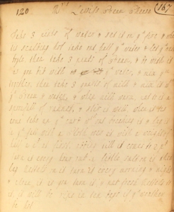 Recipe for Mrs Lewis's Cream Cheese (18th century) from The Cookbook of Unknown Ladies