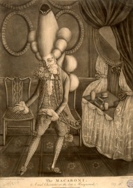 Heavily pomaded hair for a masquerade, 1773