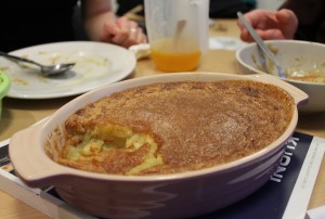 The second almond pudding - a cross between baked custard and bakewell pudding
