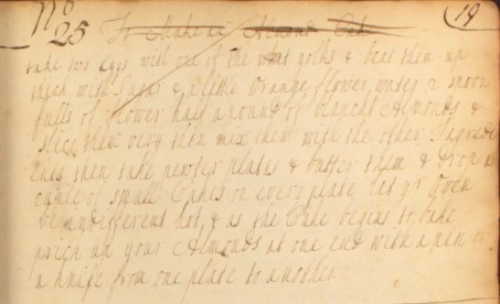 An 18th century recipe for little almond cakes, from The Cookbook of Unknown Ladies