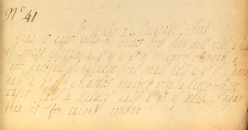 An eighteenth-century recipe for sweet spinach tart, from The Cookbook of Unknown Ladies