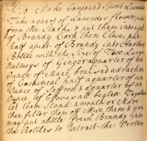 18th century method for making compound spirit lavender