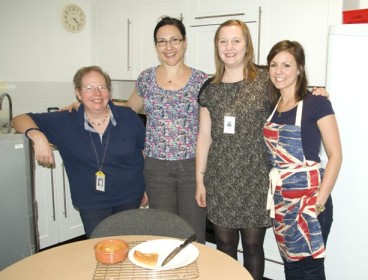 Cooking success! Hilary, Christina, Kim and Rachel in the Archives Centre kitchen