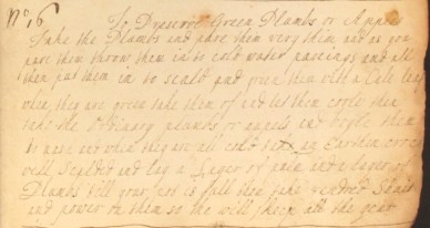A method for potted plums or apples from the 18th century compilers of our The Cookbook of Unknown Ladies