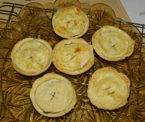 Our golden mincemeat pies, ready for tasting!