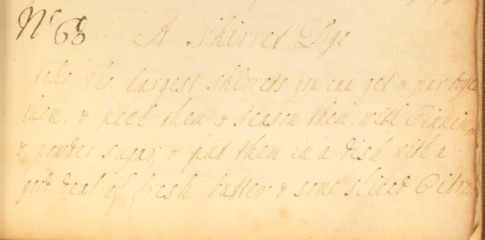 18th century recipe for skirret pie from The Cookbook of Unknown Ladies